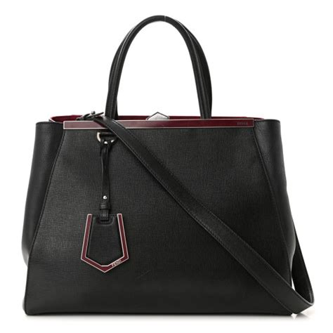 fendi 2 jour elite|FENDI Vitello Elite Regular 2Jours Tote Black Vino.